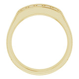 14K Yellow 1/2 CTW Natural Diamond Milgrain Band