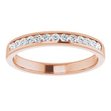 14K Rose 3/8 CTW Natural Diamond Band