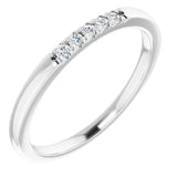 14K White .07 CTW Natural Diamond Anniversary Band