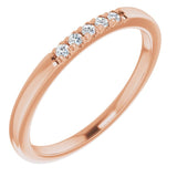 14K Rose .07 CTW Natural Diamond Anniversary Band