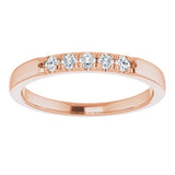 14K Rose 1/6 CTW Natural Diamond Anniversary Band