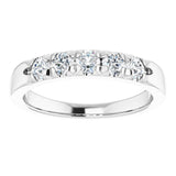 14K White 1/2 CTW Natural Diamond Anniversary Band