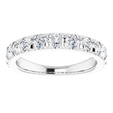 14K White 1 CTW Natural Diamond Anniversary Ring