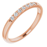 14K Rose 1/6 CTW Natural Diamond Anniversary Band