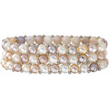 Sterling Silver Cultured Multi-Color Freshwater Pearl Stretch 8