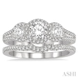 Past Present & Future Diamond Wedding Set