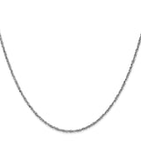 14K  White Gold 20 inch 1.7mm Ropa with Lobster Clasp Chain