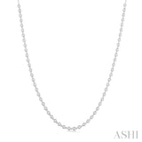 1 1/4 ctw Bezel Set Round Cut Diamond Tennis Necklace in 14K White Gold