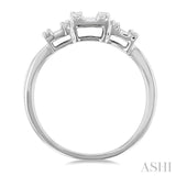 1/2 ctw Past, Present & Future Baguette and Round Cut Diamond Fusion Fashion Ring in 14K White Gold
