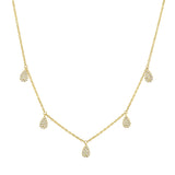 14 kt yellow gold station necklaces - sc55002077
