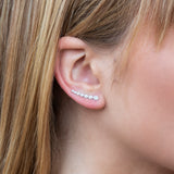 14 kt white gold ear crawler earrings - sc55002407