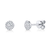 14 kt white gold stud earrings - sc55005789