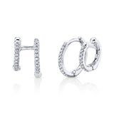 14 kt white gold huggie earrings - sc55005960v2