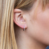 14 kt white gold hoop earrings - sc55007494