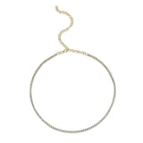 14 kt yellow gold tennis necklaces - sc55009470