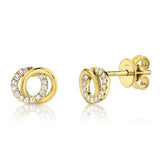 14 kt yellow gold stud earrings - sc55009822