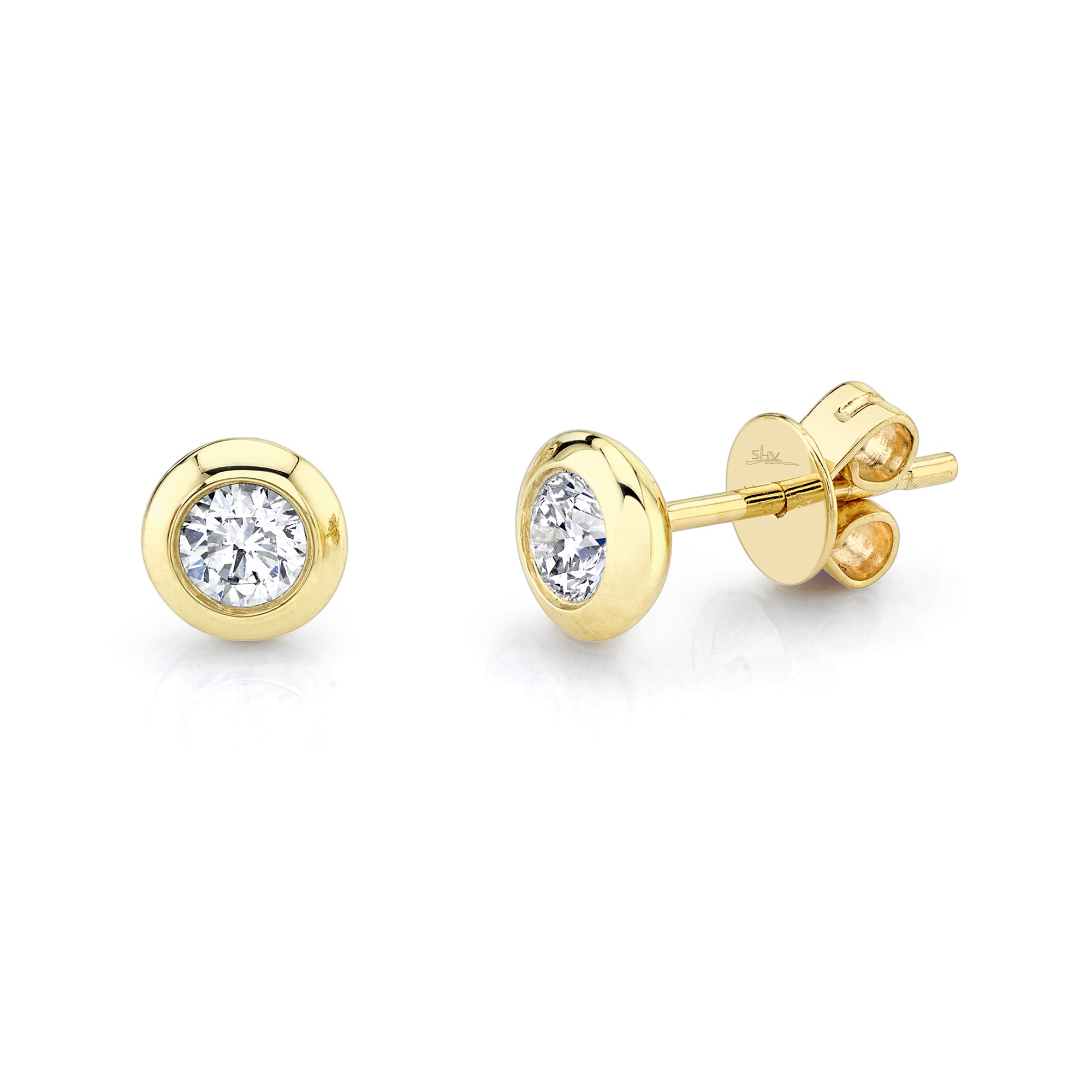 14 kt yellow gold stud earrings - sc55012547