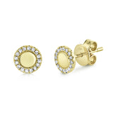 14 kt yellow gold stud earrings - sc55019457