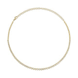 14 kt yellow gold tennis necklaces - sc55021358v2z18